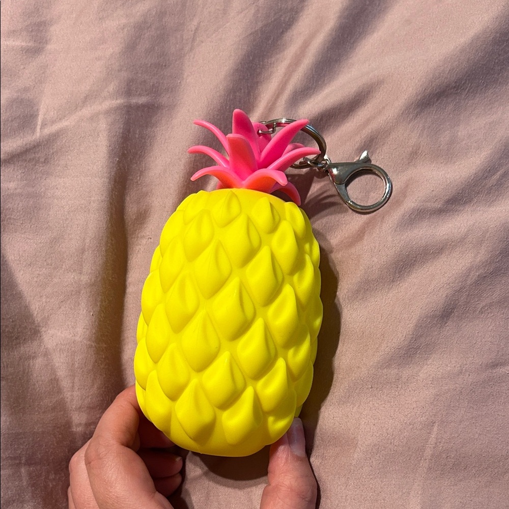 Yellow Pineapple Pouch Keychain